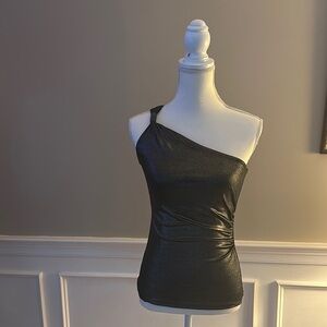 Elegant Black One-Shoulder Top - perfect condition. Very fitted.